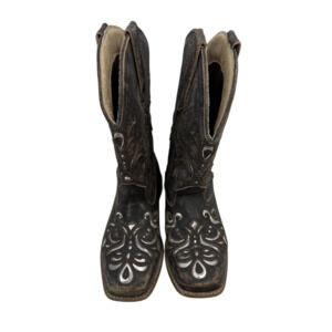 Roper Kids Brown Western Square Toe Cowboy Boots‎ Size 2 Cowgirl Rodeo